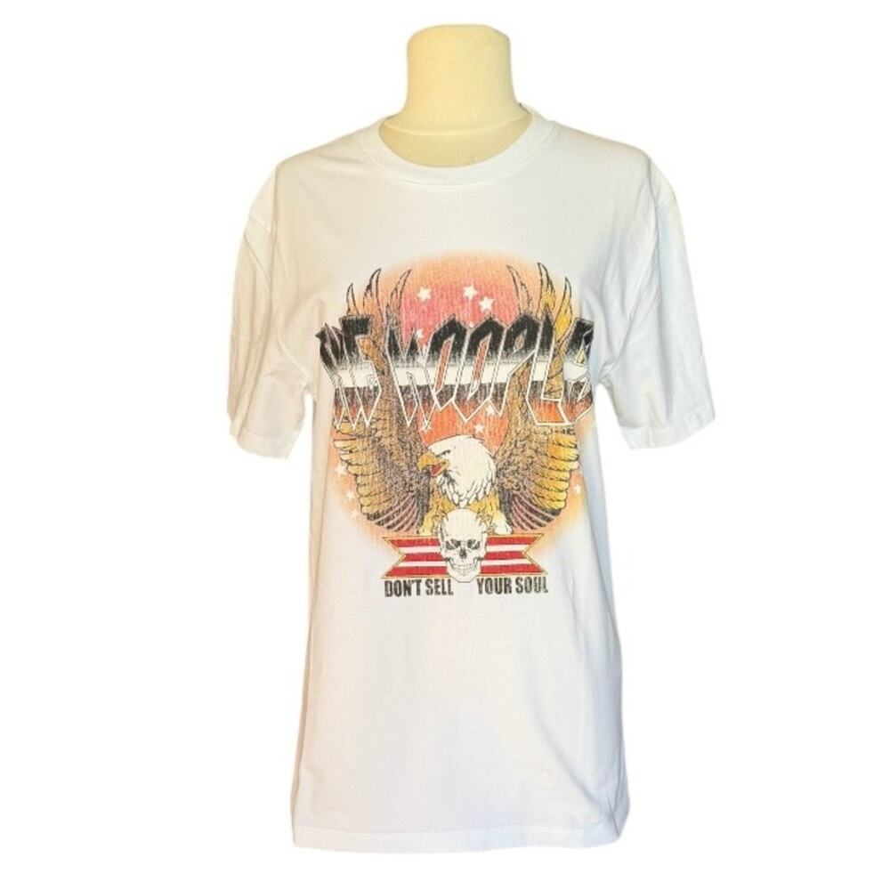 The Kooples Don’t Sell Your Soul Eagle Skull Graphic Tee White XS NWT